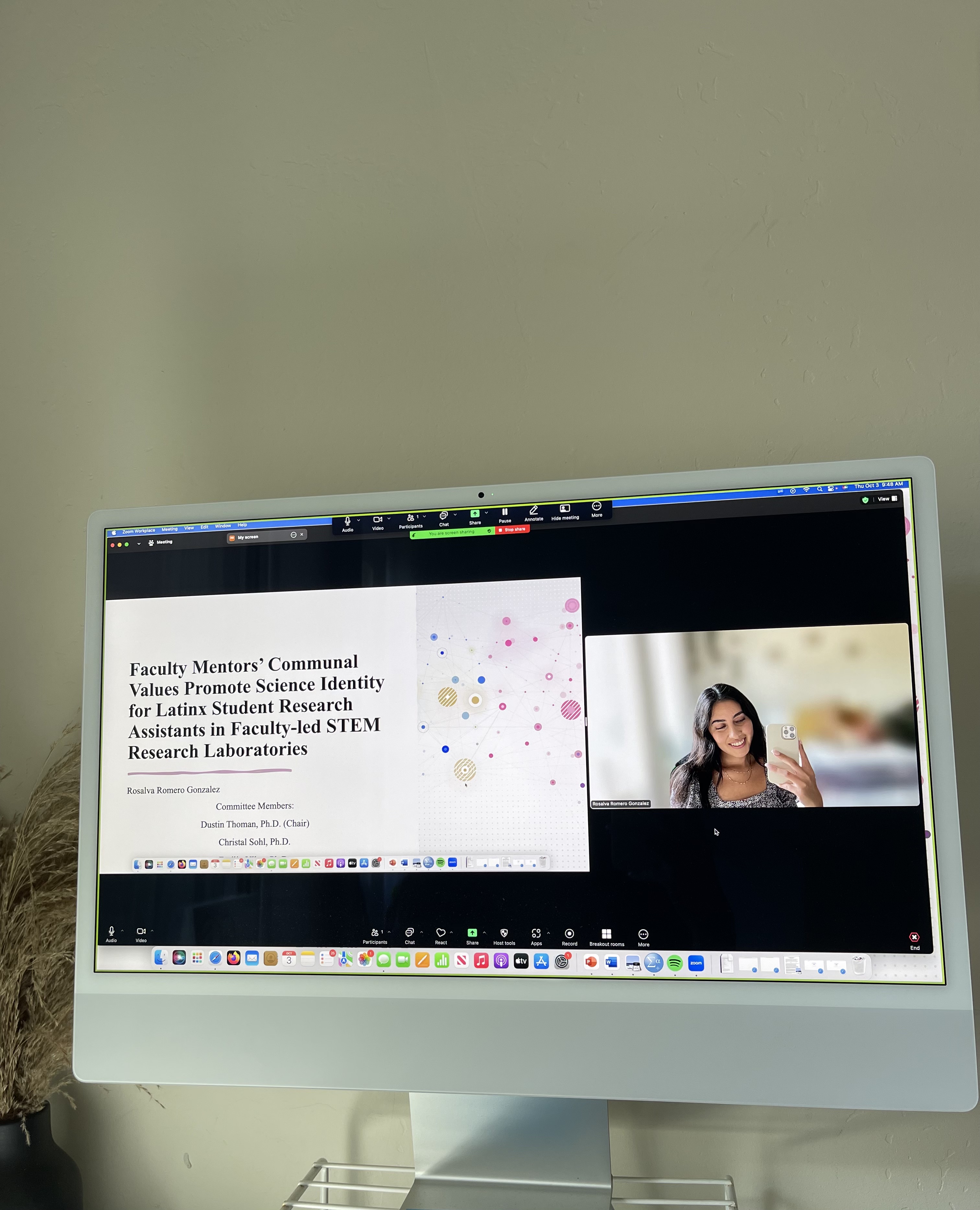 Rosalva Successfully Defended Her Thesis - Faculty Mentors’ Communal Values Promote Science Identity for Latinx Student Research Assistants in Faculty-Led STEM Research Laboratories